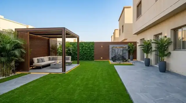 بعد التنسيق والتصميم (واحة خضراء فخمة)